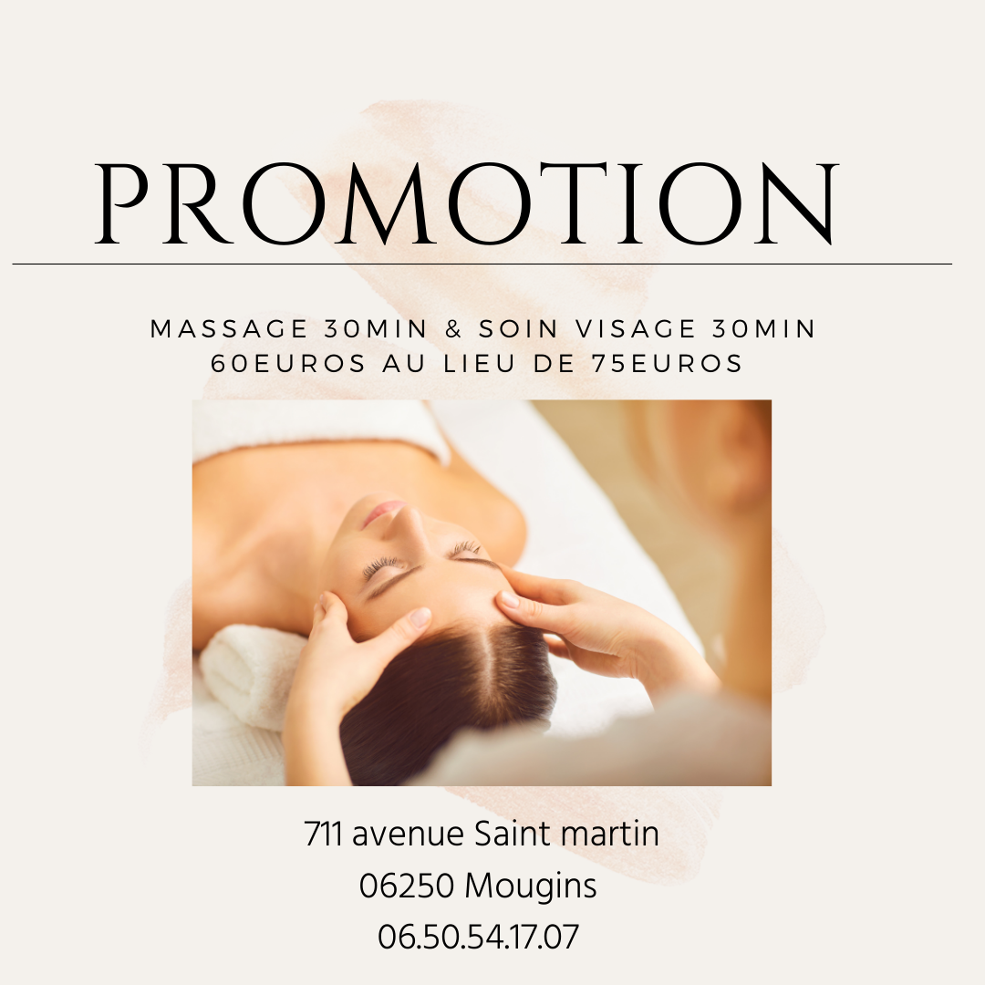 Promotion massage et soin visage